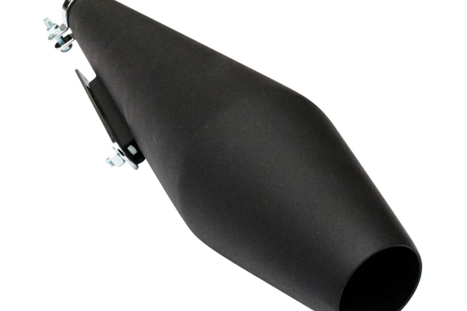 Exhaust Silencer - Megaphone Longcone Reverse Black