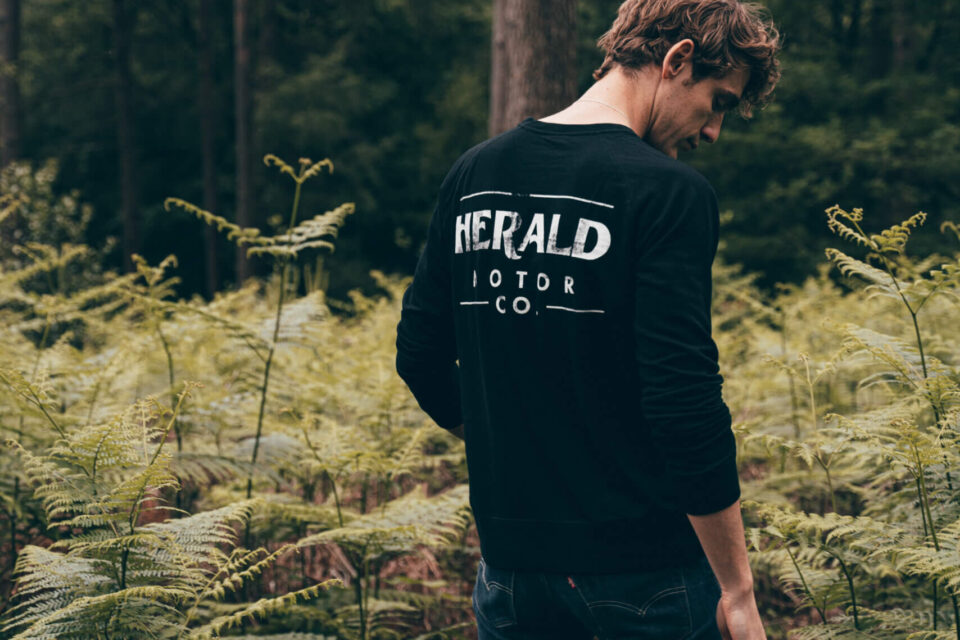 Herald Brand Logo Sweat - Black - Image 3