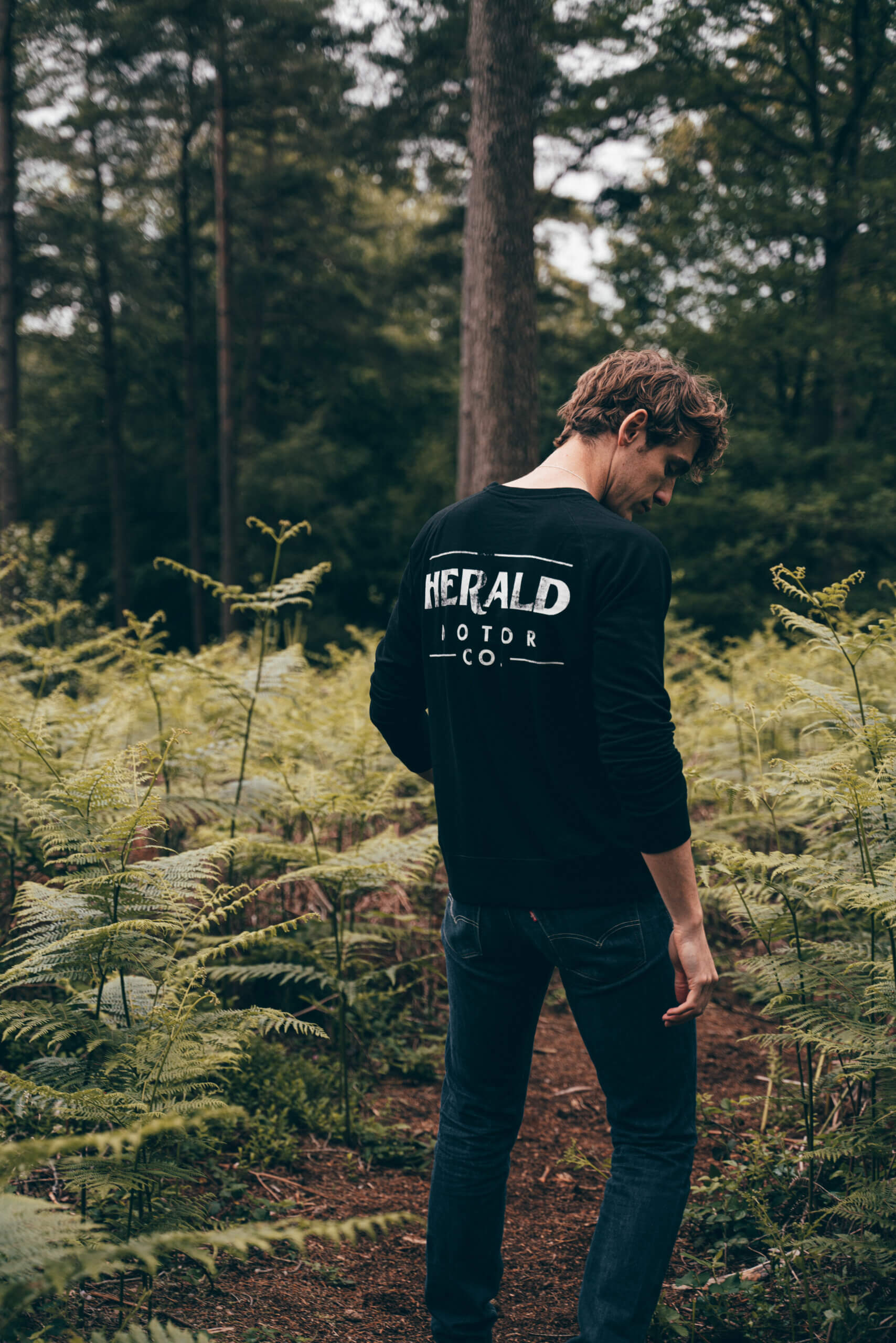 Herald Brand Logo Sweat - Black - Image 3