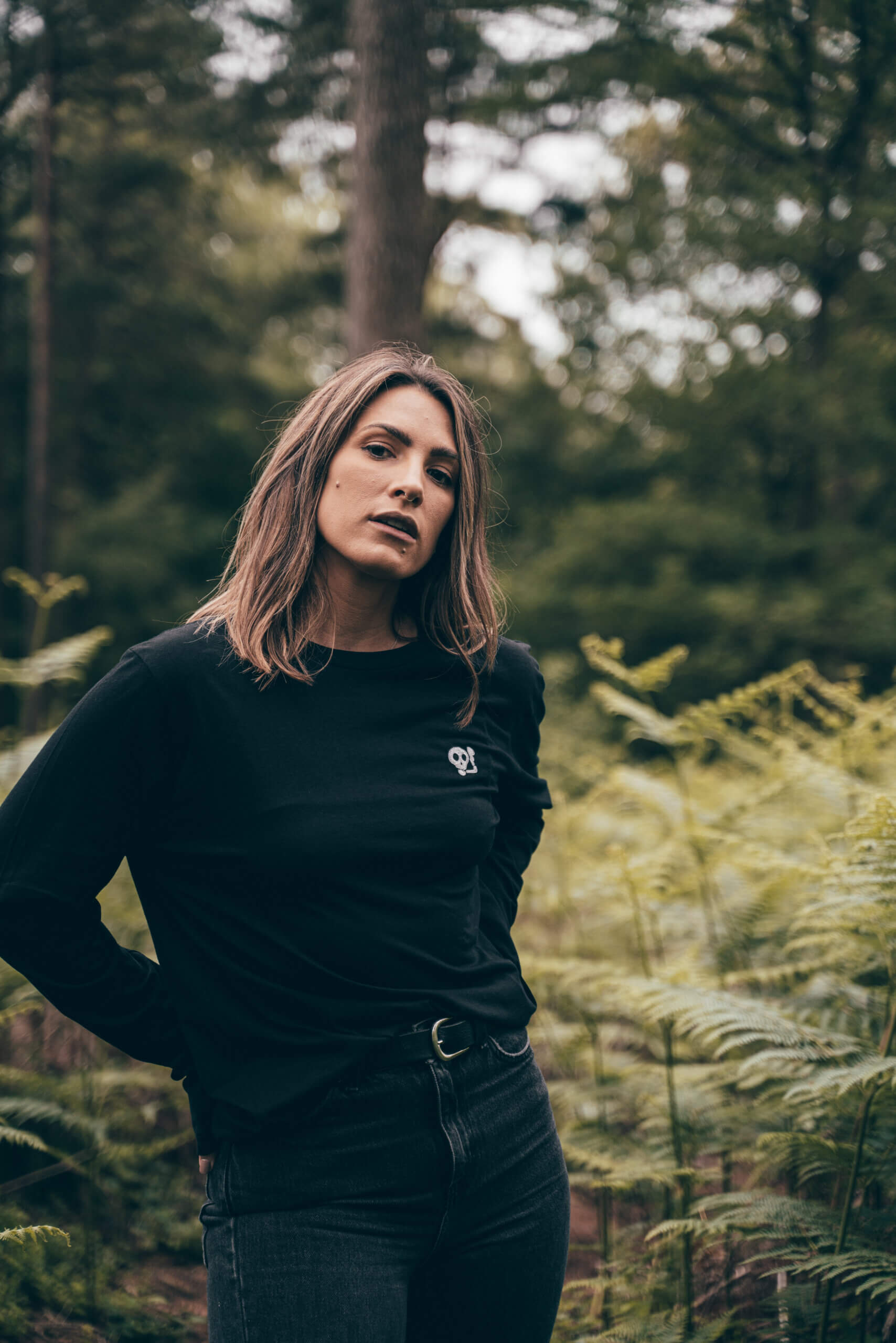 Smokin Skull L/S Tee - Black - Image 2