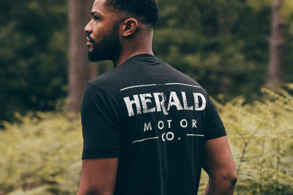 Herald Brand Logo Tee - Black - Image 3