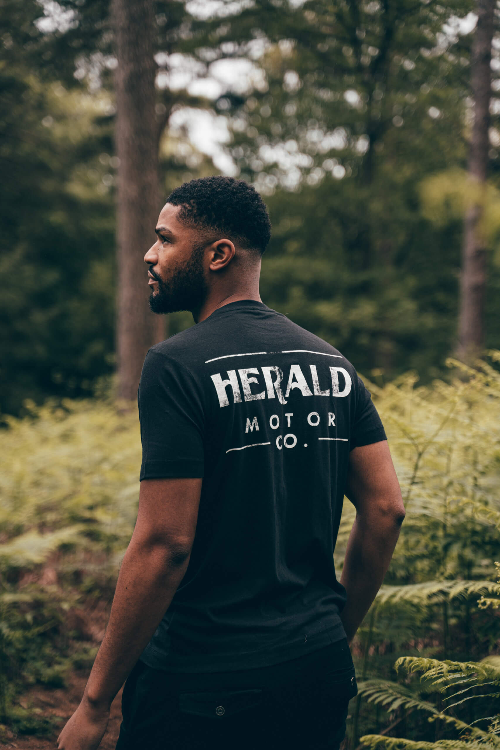 Herald Brand Logo Tee - Black - Image 3