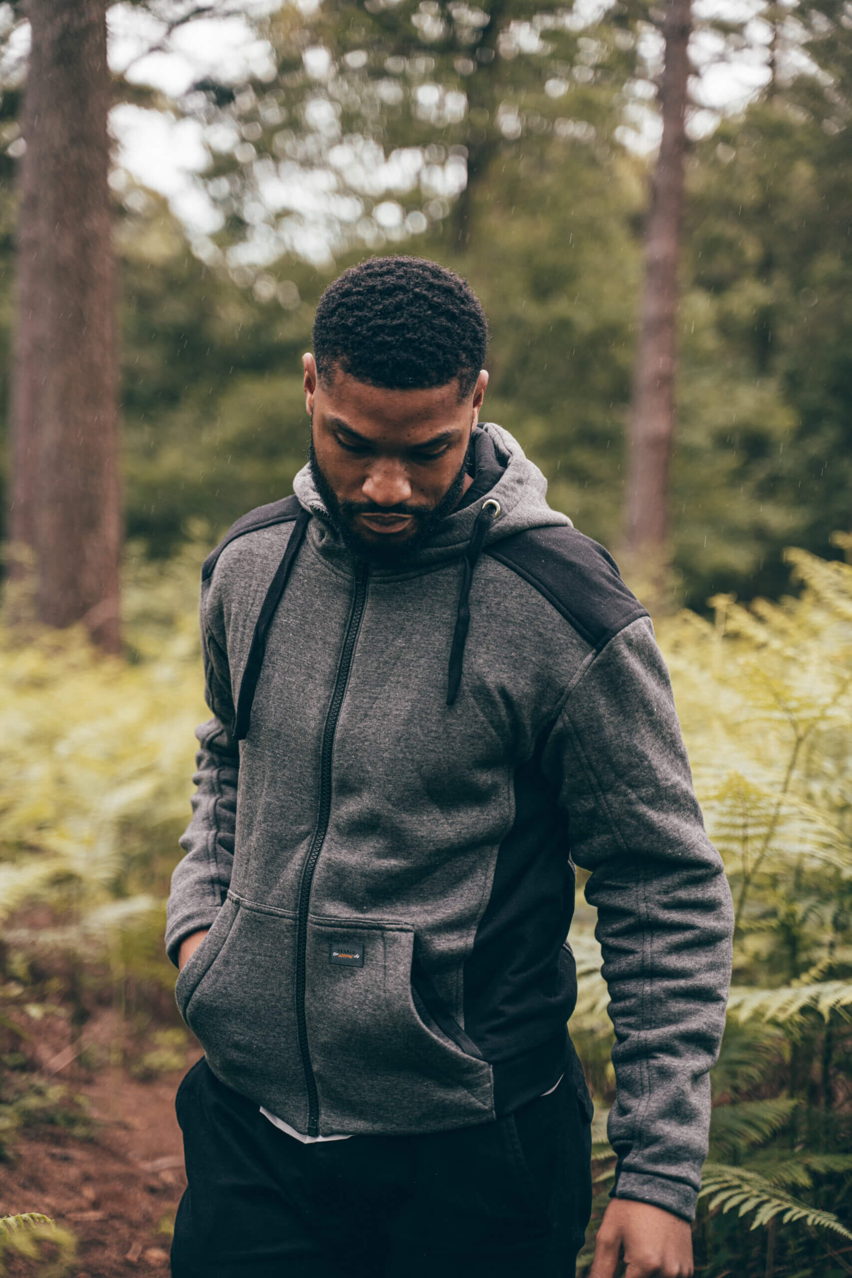Tailor Zip Hoodie – Grey/Black - XL
