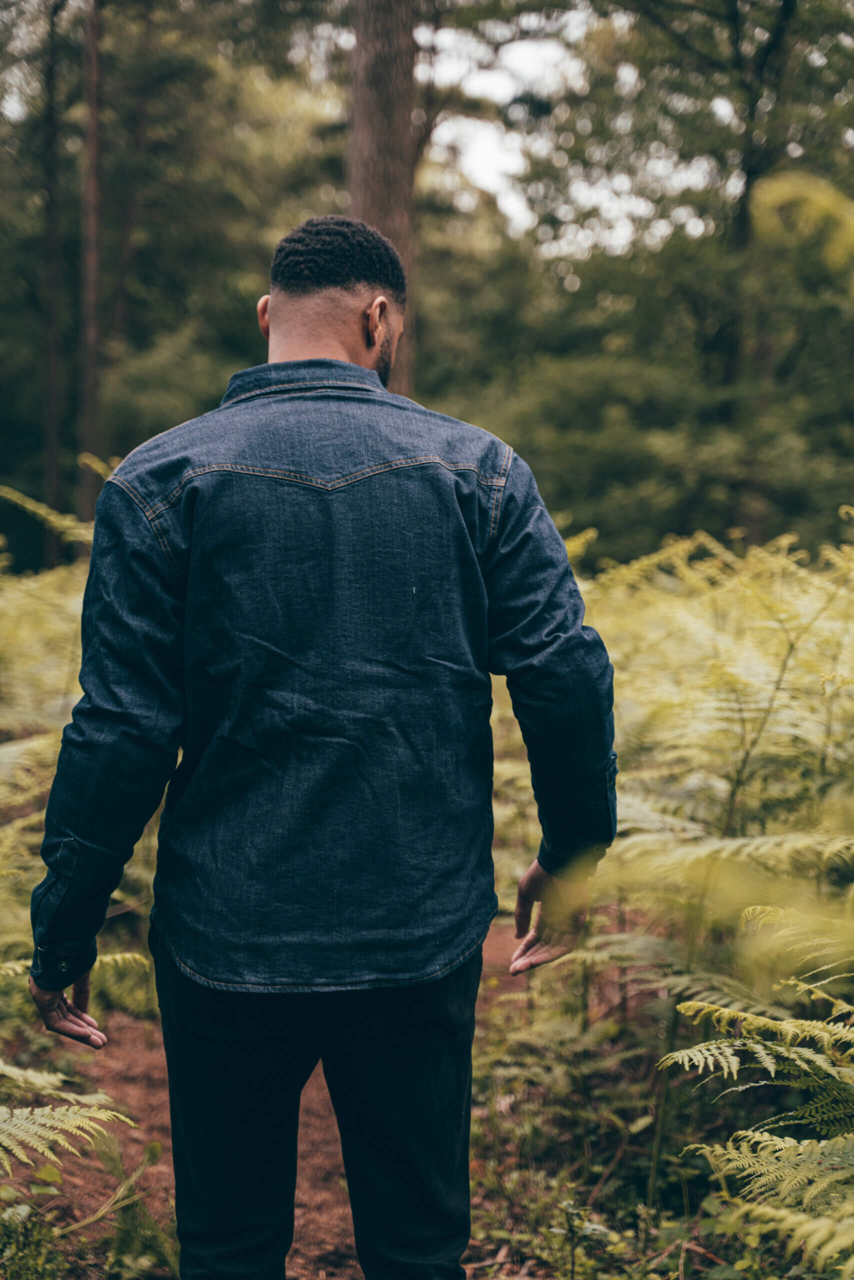Wayne Denim Riding Shirt - Blue - Image 2