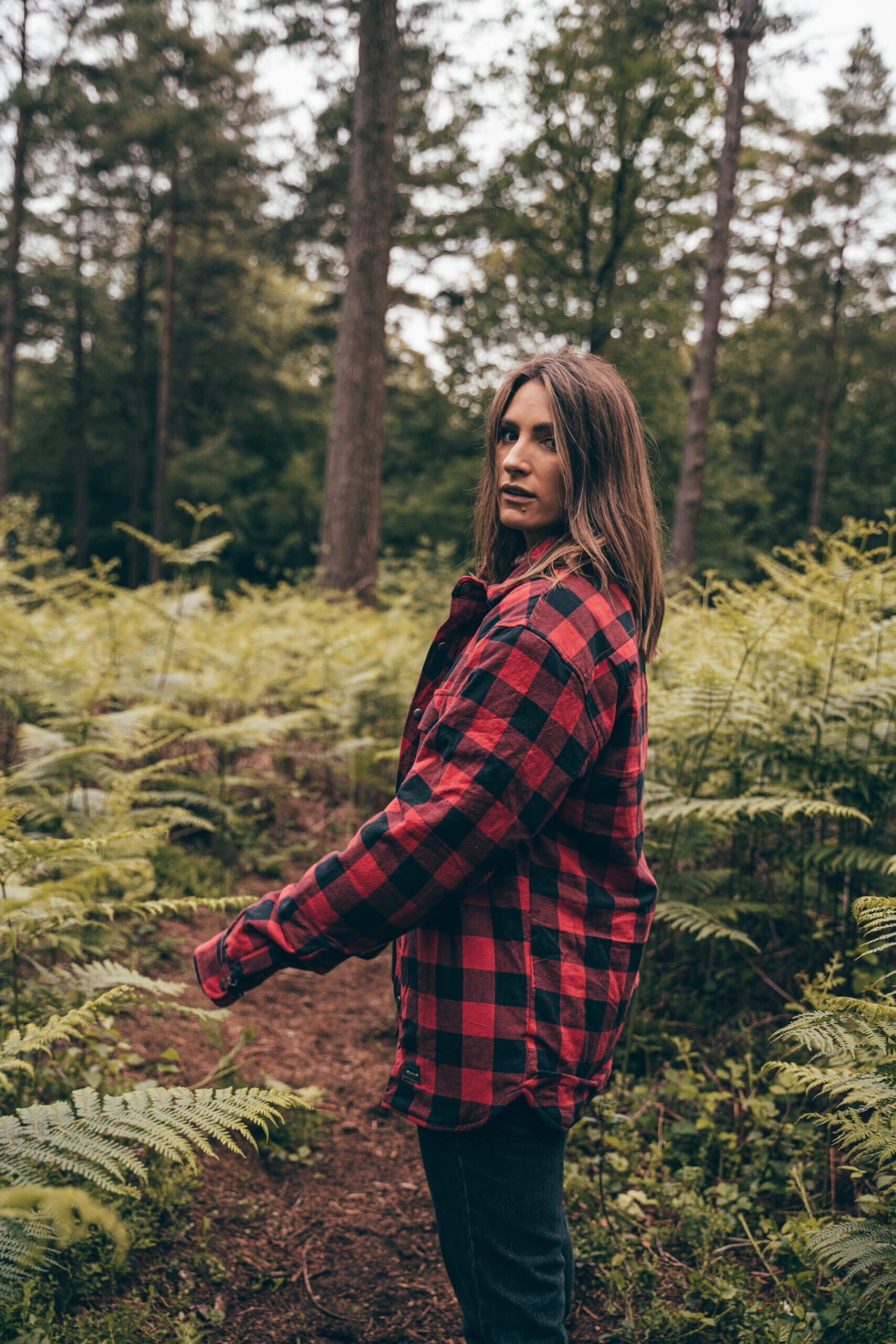 Jack Check Riding Shirt - Red/Black - Image 3