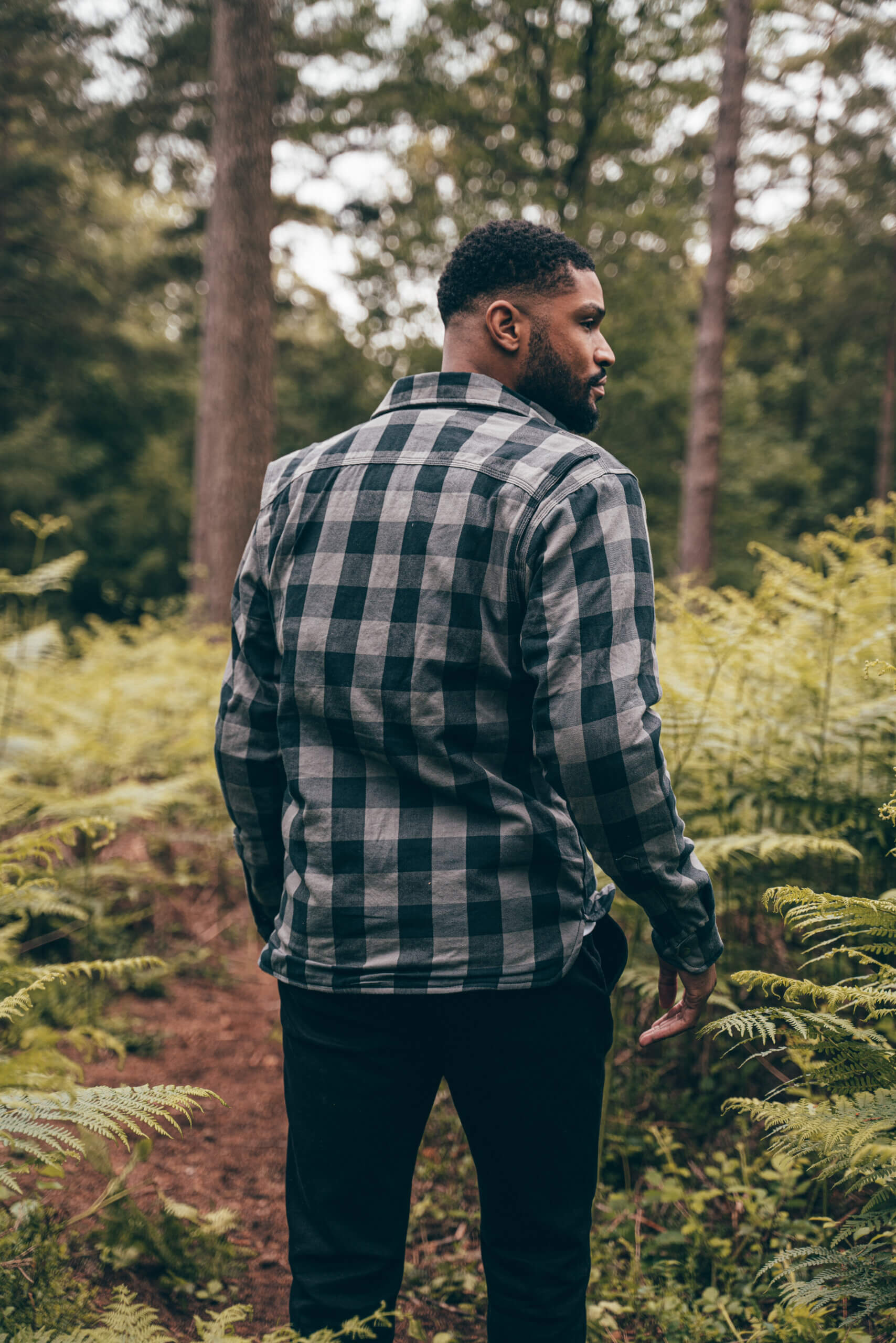 Jack Check Riding Shirt - Grey/Black - Image 2