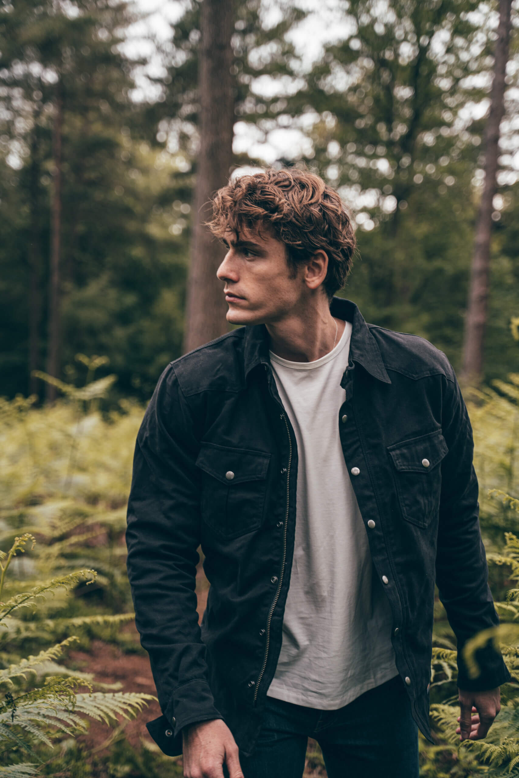 Wayne Canvas Riding Shirt - Black - Image 2