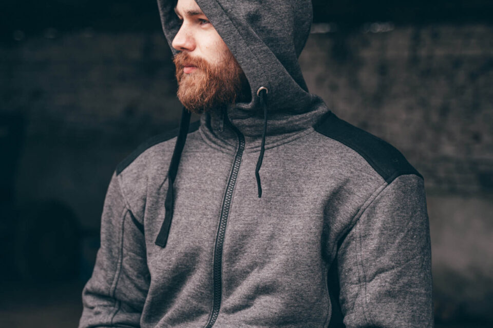 Tailor Zip Hoodie - Grey/Black - Image 4